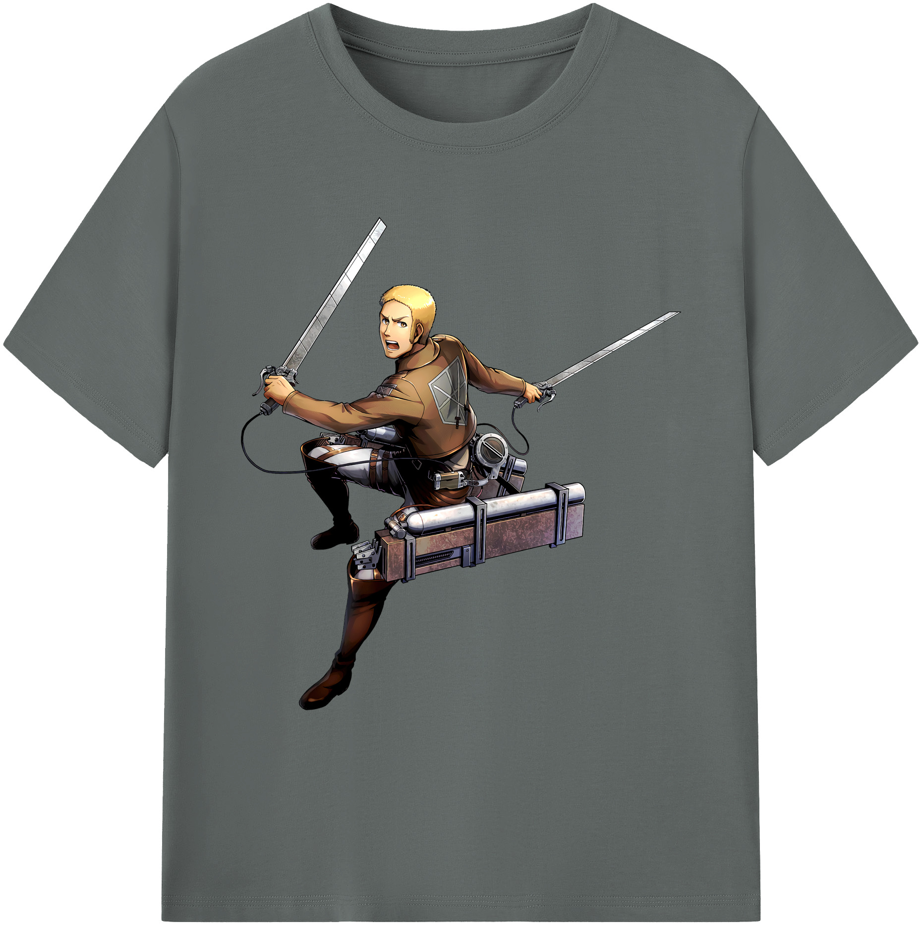 （画像用） 進撃の巨人 ライナー・ブラウン Attack on Titan Reiner Braun 綿100％ メンズ半袖Tシャツ｜肌触りやわらか＆通気性